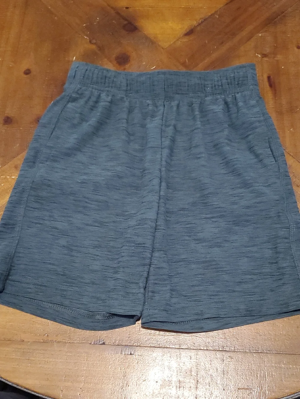 Old Navy Boys Heathered Dark Teal Pull-On Shorts